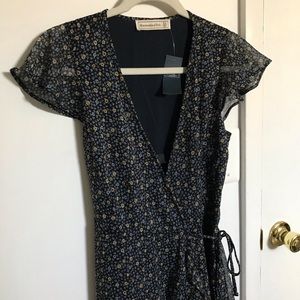 Abercrombie Wrap-Front Midi Dress